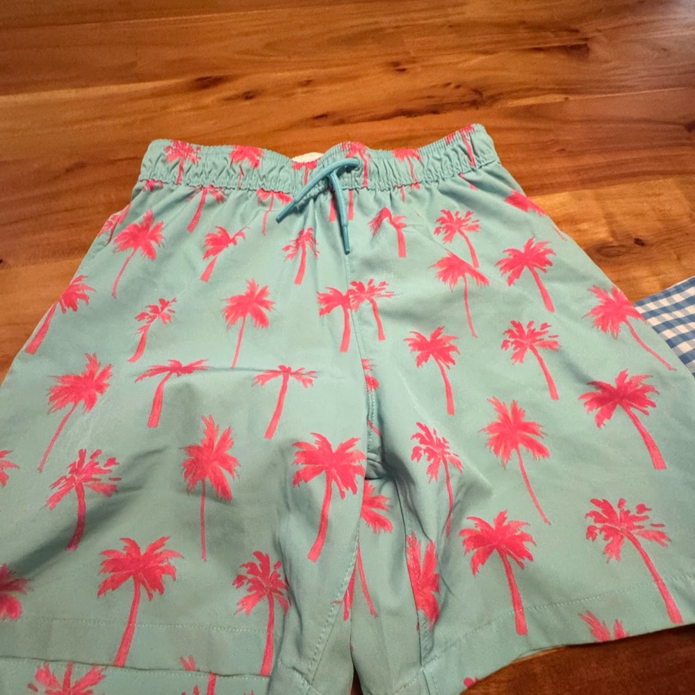Tropical Palm Tree Swim Shorts , stripped shorts Gap size 10